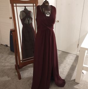 Burgundy formal gown